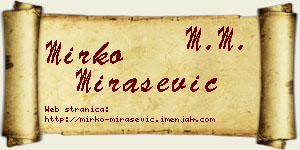 Mirko Mirašević vizit kartica